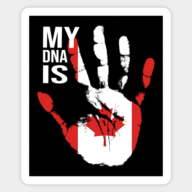 Canada Flag, My DNA Is Canadian, Canadian Flag Sticker by Jakavonis